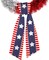 Patriotic Wreath Sash for Front Door, 56" Red White Stripe Star Satin Ribbon Garland for 4th of July, Memorial Day & DIY Wreath Bow Decorations